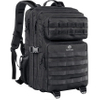 Military Style Tactical Backpack, 45L Large Military Backpacks, Water Resistant Molle Bag Army Rucksack Gifts for Veteran, Black Bag