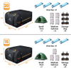 15 to 20 Cubic Expandable Rooftop Cargo Carrier Waterproof Car Top Carrier Soft-Shell Travel Storage Top Carrier Luggage Fits All Vehicle with/ Without Rack Bag