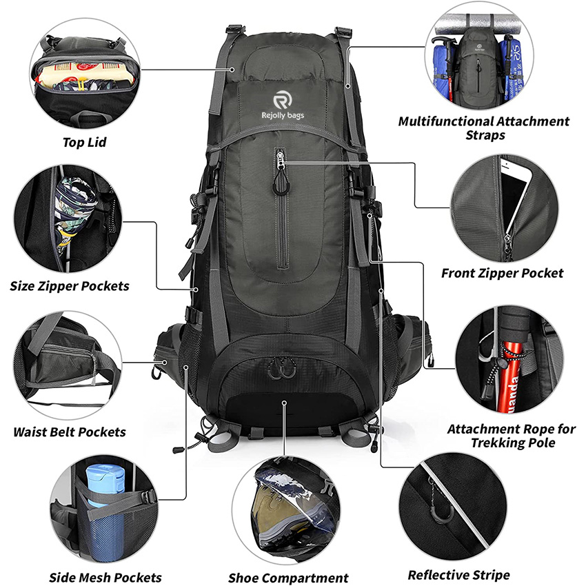 Hiking Backpack 50L Lightweight Travel Camping Daypack for Men Women Outdoor Backpacking Hiking Backpack