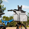 Pet Bicycle Carrier Waterproof Dog Bike Basket Bag with Reflective Stripe Pet Bike Basket Adjustable Shoulder Strap Travel Safe Dog Backpack
