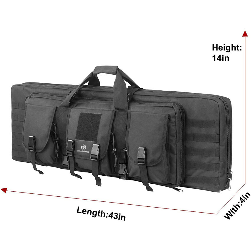 Military Style Double Rifle Bag Outdoor Tactical Carbine Cases Water Dust Resistant Case for Hunting Shooting Range Sports Storage and Transport Bag