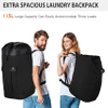 Extra Large Heavy Dutywith Straps and Belt for College Students Portable for Dorm Room, Sturdy Waterproof Laundry Hamper for Travel Laundry Bag