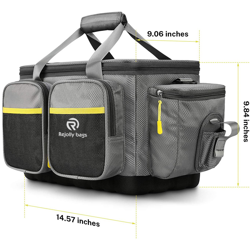 Water-Resistant Polyester Material Storage Bag with Padded Shoulder Strap and Non-Slip Base Fishing Rod Bag