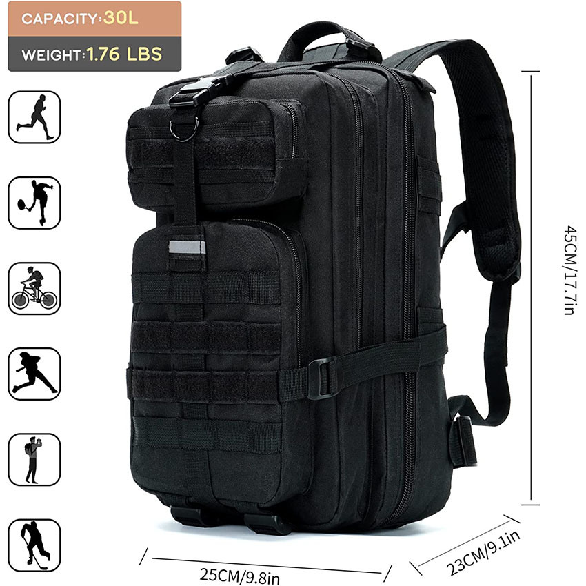 Military Style 30L Outdoor Tactical Duffel Bag Backpack Army Assault Rucksack Backpack Multifunctional Outing Bag, for Hunting, Hiking, Camping, Trekking Bag