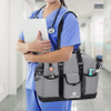 Nurse Bag for Work Utility Tote Home Health with Zip-Top Closure and Side Fasten Snaps for Home Visits Clinical Study Health Care