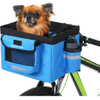 Bike Basket Folding Pet Cat Dog Carrier Front Removable Bicycle Handlebar Quick Release Easy Install Detachable Cycling Bag Mountain Picnic Shopping