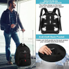 Large Carry on Backpack with Wheels with 3 Main Pockets and 9 Inner Small Pockets for Business Rolling Bag