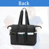 Utility Tote and Nurse Bag, Home Health Nurse Bag with Zip-Top Closure and Side Fasten Snaps for Home Visits, Clinical Study Medical Bag