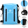 Waterproof TPU Backpack 24L Roll-Top with Rod Holder for Fishing, Hiking, Camping, Kayaking, Rafting Dry Backpack