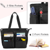 Teacher Tote Bag with Bottom Pad, Large Compartment with Separated Storage Laptop Layer (up to 15.6 Inch) , Daily Tote Bag