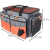 Multi-Pocket Dual Compartment Water Resistant Fishing Tackle Box Storage Bags Portable for Camping, Picnic, BBQ, Fishing Gear Storage Fishing Fish Bag