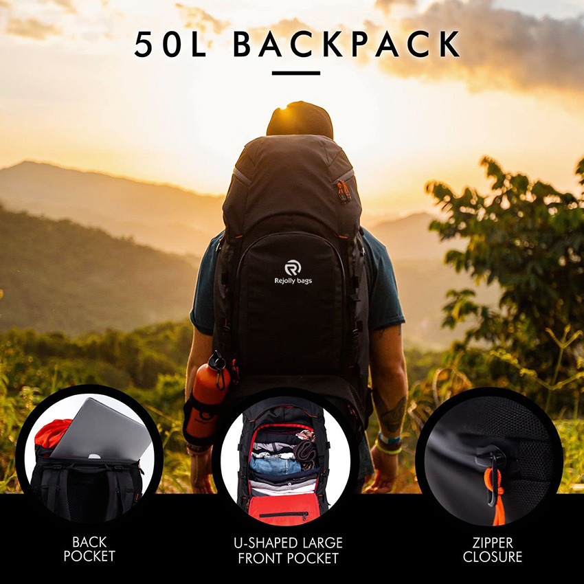 Packs Bags with Modular Cooler Bag Included - Water Repellent- Perfect Hiking Travel Backpack