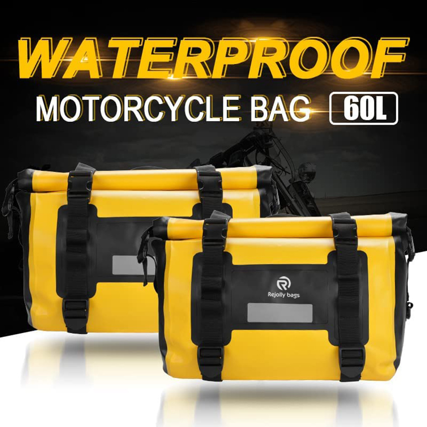 Motorcycle Side Saddlebags Outdoor PVC Waterproof Saddle Bag Motorbike Luggage Bags