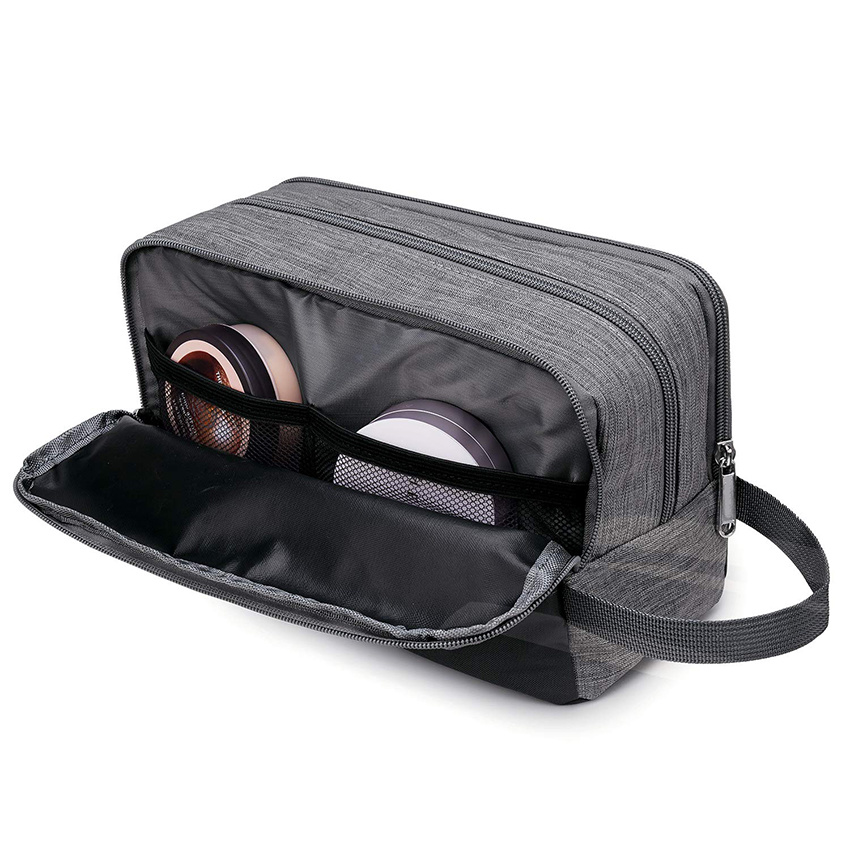 Nylon Lightweight Shaving Bag for Men and Women Small Toiletry Bag