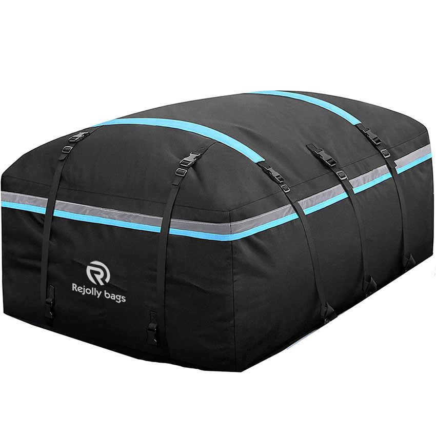 16 Cubic Feet Waterproof Rooftop Cargo Bag Luggage Storage Carrier for All Cars with/Without Rack, with Anti-Slip Mat, 8 Reinforced Straps, 8 Door Hooks Bag