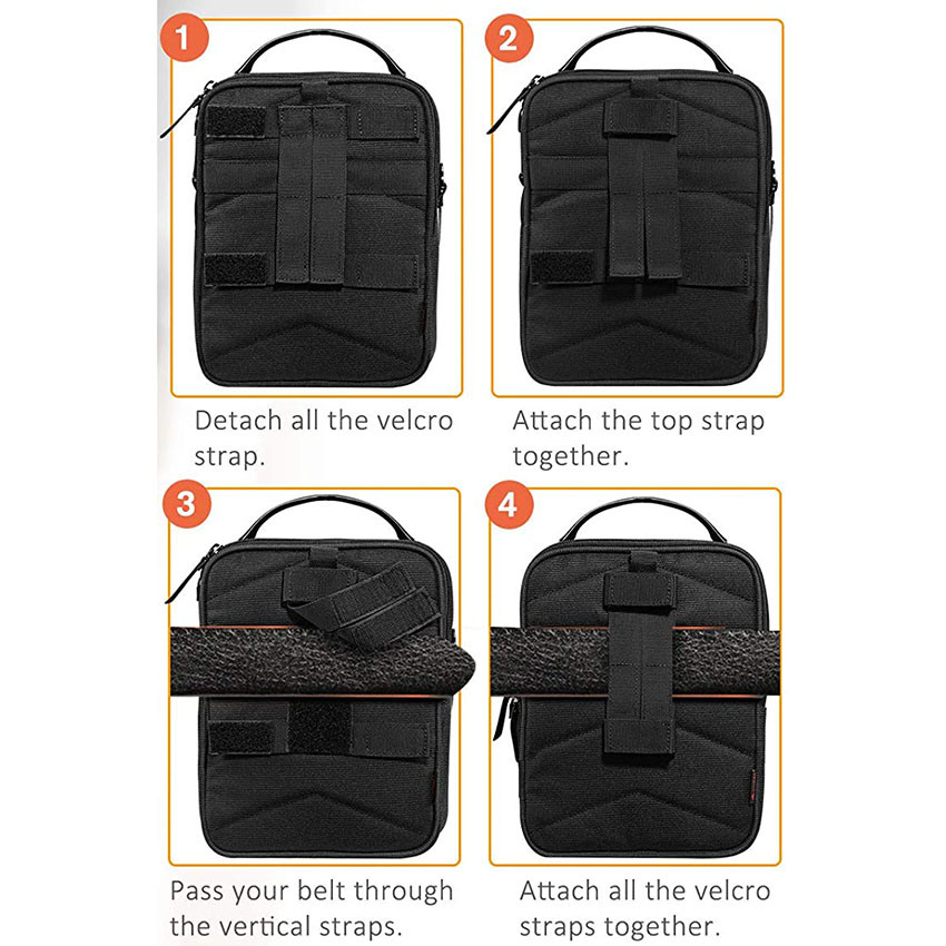 Military Style Pistol Bag Carry Gun Holster, Tactical Handgun Shoulder Bag Padded Military Gun Ammo Accessories Pouch Shooting Range Duffle Bag