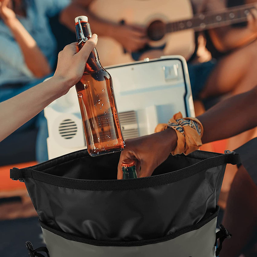 Insulated Cooler Leakproof Cooler Tote Bag Soft Sided Cooler Beach Cooler Bag with Removable Shoulder Strap for Outdoor Fish Bag