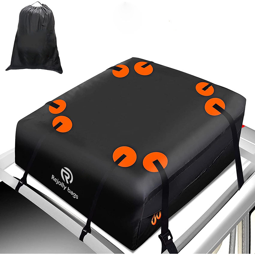 Rooftop Cargo Carrier 15 Cubic Feet Car Roof Bag Waterproof Roof Cargo Bag for All Cars (Side Rails/Cross Bars/with Rack) with Storage Bag