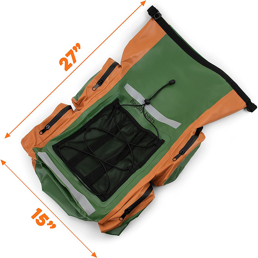 Lightweight Roll-Top Dry Bag with Shoulder Straps & 5 Outer Pockets - Protect Valuables & Belongings for Camping & Outdoors Travel Dry Bag