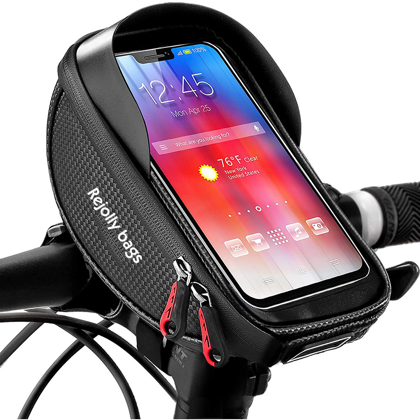 Bike Phone Front Frame Bag Waterproof Holder Case Sensitive Touch Screen Compatible with