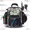 Water Resistant Bag with Rod Water Bottle Holder for Outdoor Camping Hiking Fishing Gear Bag