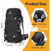 Internal Frame Hiking Backpack 40/50/60/65/80L, Mountain Climbing Camping Backpack Daypack Waterproof Rain Cover Backpack