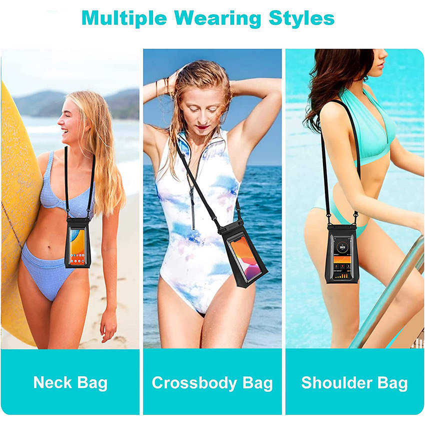 Large Capacity Waterproof Phone Pouch Floating Waterproof Bag Case Sunscreen Glasses Storage Dry Bag for Boating Swimming Kayaking