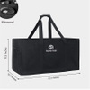 Extra-Large Utility Tote Bag with 3 Pockets, Waterproof Beach Bag Collapsible Reusable Grocery Basket for Storage Laundry Bag