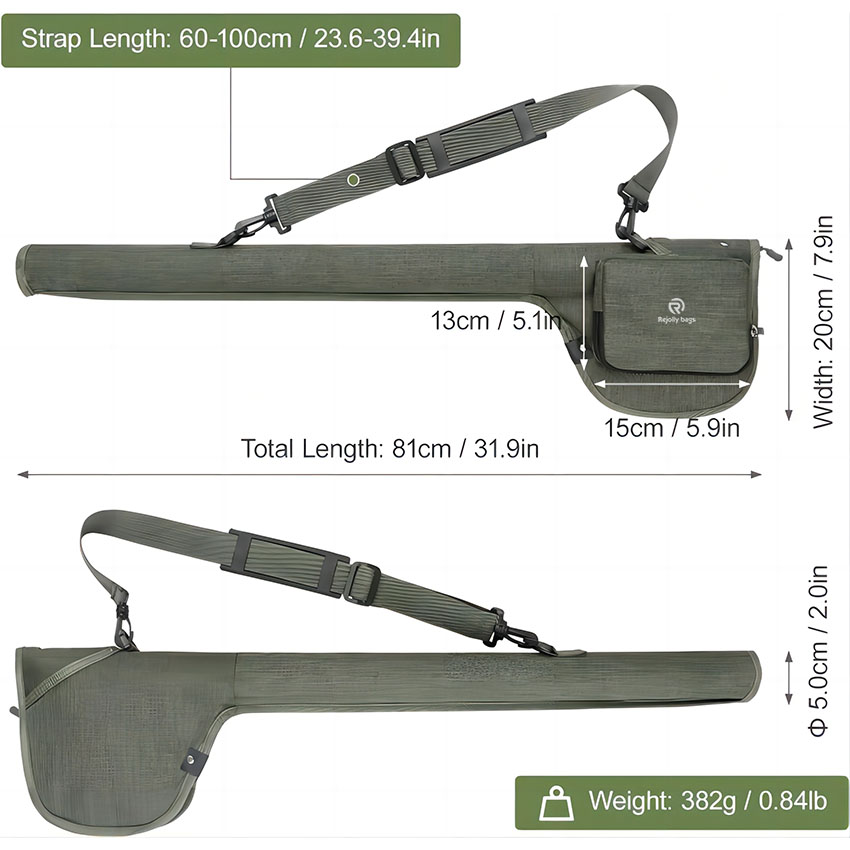 Durable Water-Resistent Fishing Rod Case Multiple Storage Fishing Tackle Bag RJ21791