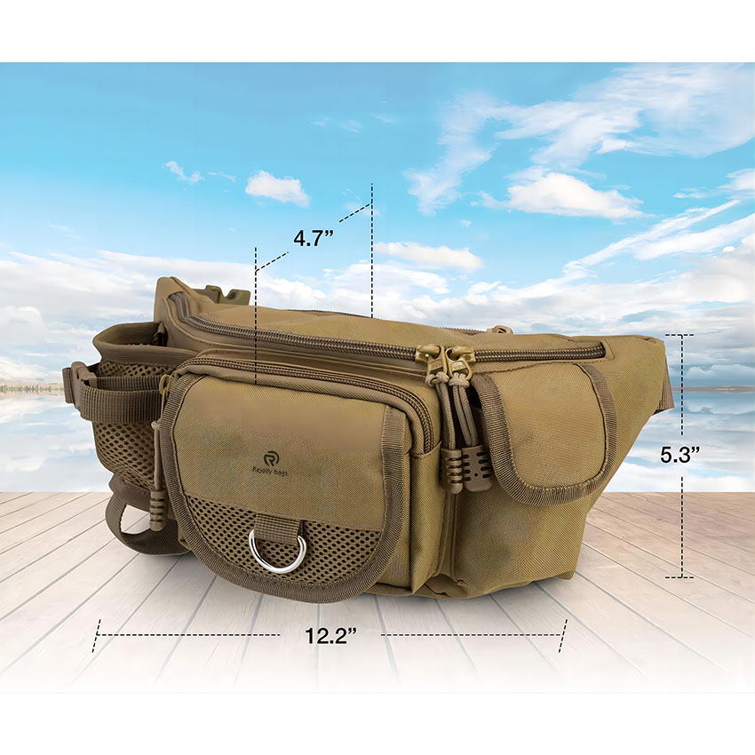 Portable Outdoor Fishing Tackle Pack Lightweight Multiple Waist Bag RJ21789