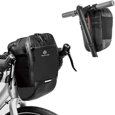 Waterproof Reflective Bicycle Front Bag, Shoulder Bag with Touchable Transparent Phone Pouch Bicycle Bag