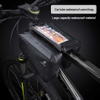 Bicycle Frame Bike Bag Waterproof Pack Double Pouch Mount Phone Bags Sealed Zipper Works Large Capacity Storage for Phones Under 7 Inches Bike Bag