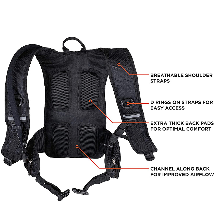 Thermal Insulated Hydration Backpack and 2L BPA Free Bladder Keeps Liquid Cool for Hiking, Ocr, Cycling Hydration Bag