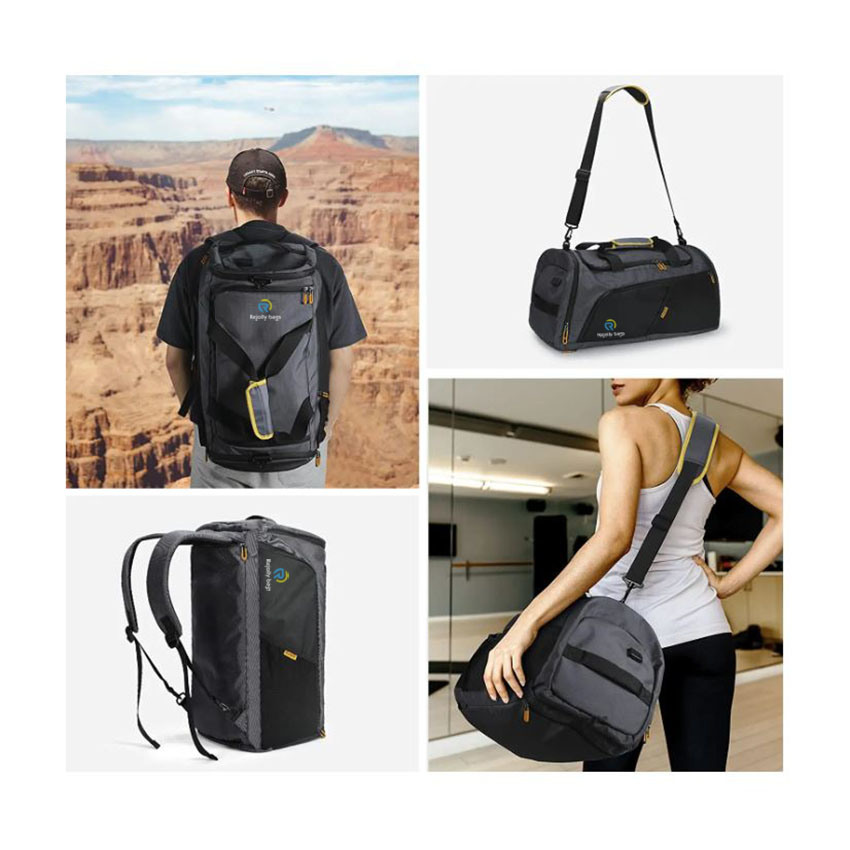 Gym Duffle Carry on Backpack with Shoe Compartment & Wet Pocket for Traveling Bag