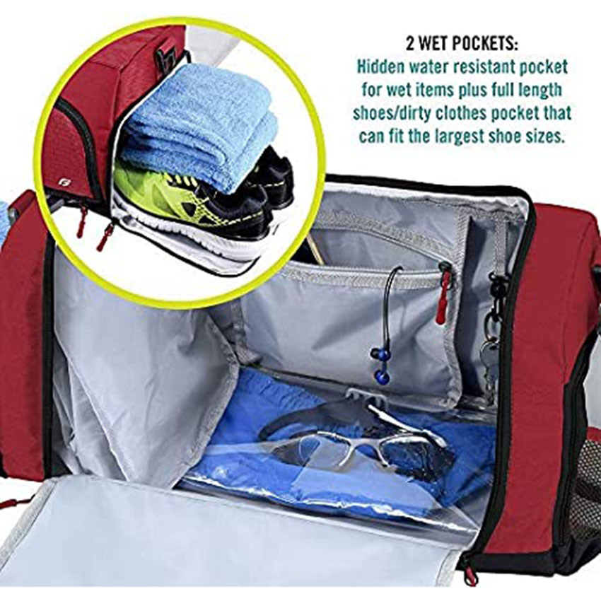 Ultimate Crowdsource Designed Gym Duffel with 10 Optimal Compartments Travel Bag