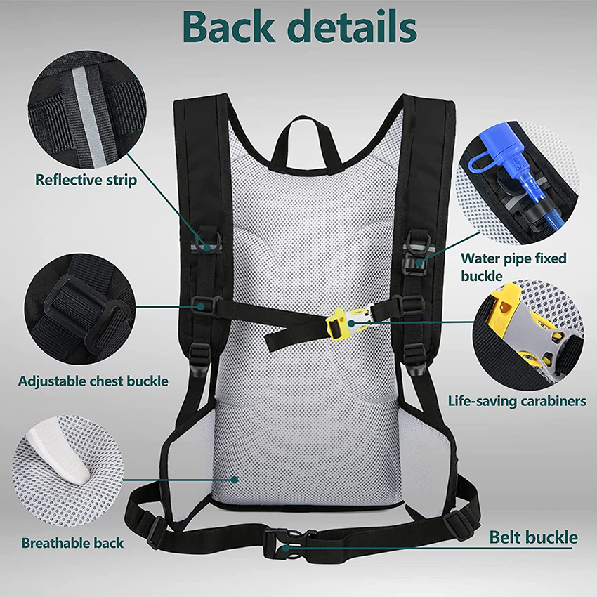 Lightweight with 2L Water Bladder Insulation Running Backpack for Men Women for Cycling Climbing Running Hiking Hydration Bag