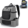 Disc Golf Backpack with Two Sidewall Supports, with 24-26 Discs Capacity, Cushioned Lumbar for Extra Comfort, Multi Pockets and Waterproof Golf Dics Bag