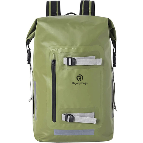 Waterproof Backpack 40L Lightweight Portable Dry Bag with Exterior Zippered Pocket for Kayaking, Beach, Boating, Fishing, Hiking