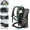 Waterproof Backpack 35L Roll Top Backpack with Airtight Zipper Pocket and Cushioned Padded Back Panel Dry Bag