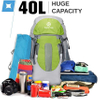 40L Waterproof Travel Hiking Backpack Lightweight Daypack Handy Camping Outdoor Bag