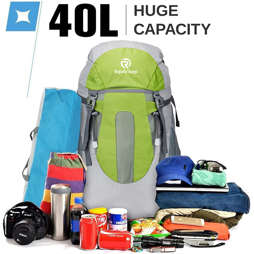 40L Waterproof Travel Hiking Backpack Lightweight Daypack Handy Camping Outdoor Bag