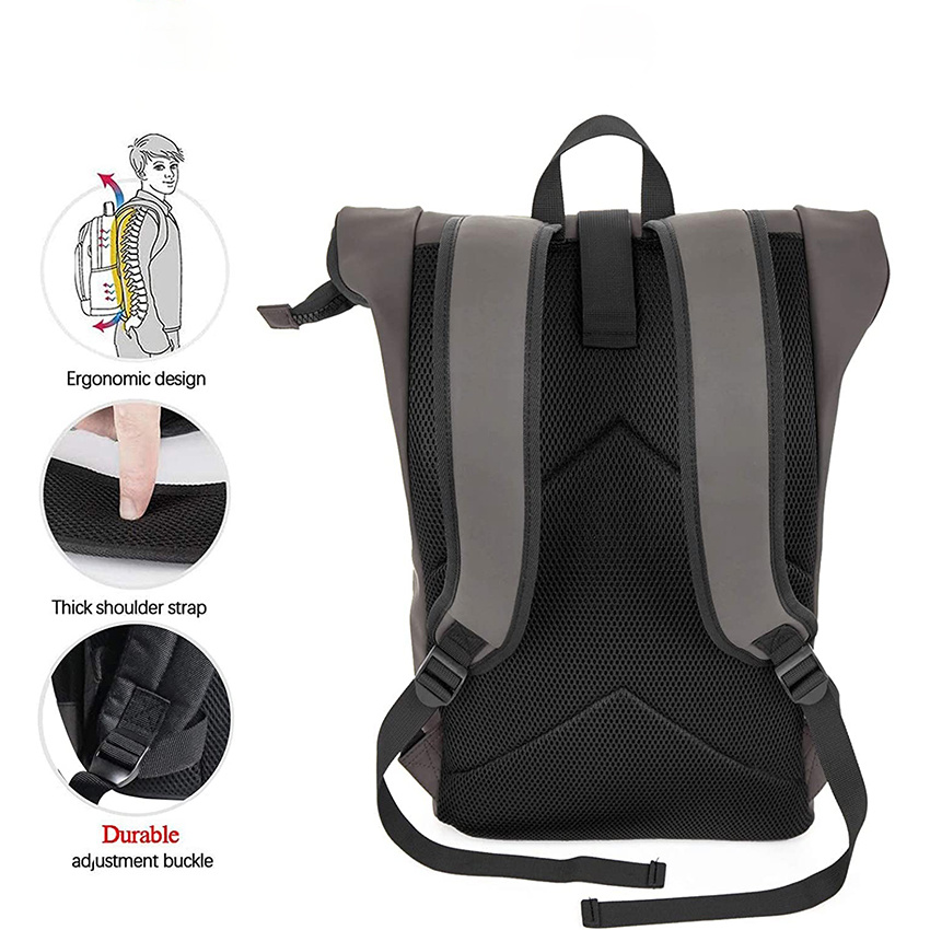 Roll Top Waterproof Trendy Backpack with Laptop Pocket for Swimming, Boating, Hunting Bag