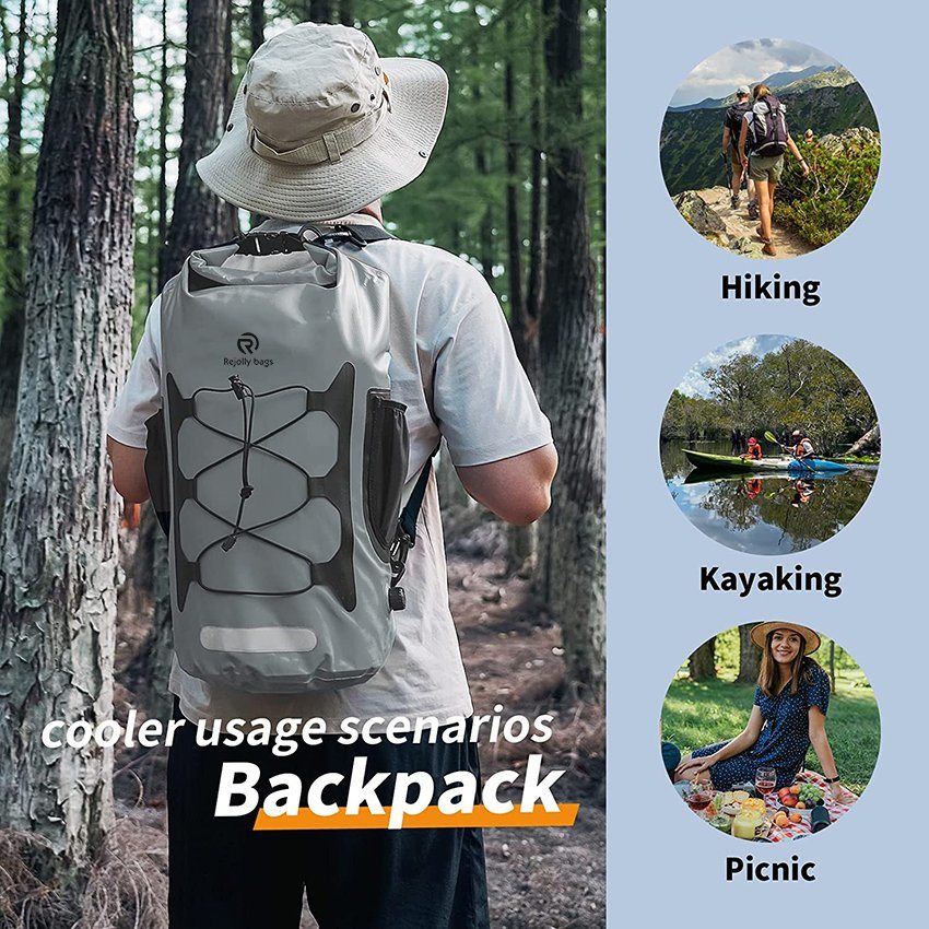 Insulated Waterproof, 20L Backpack Coolers Insulated Leak Proof, Roll Top Outdoors Ice Lunch Bags for Men Women, Beach Camping Hiking Picnic Travel Dry Bag