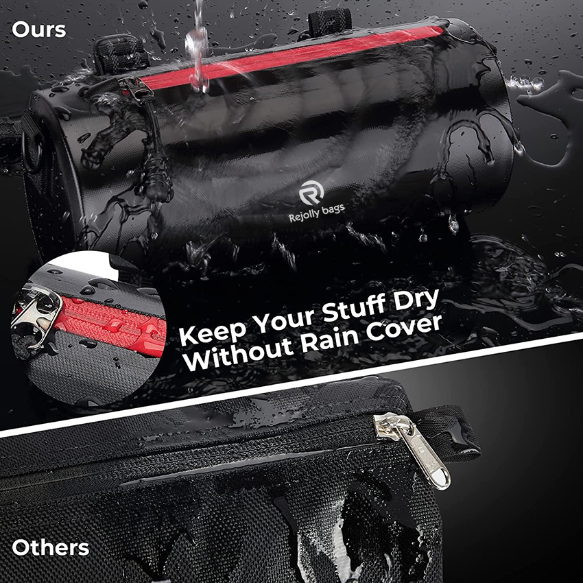 Universal Motorcycle Handlebar Bag Waterproof with Shoulder Strap Saddlebag Motorcycle Barrel Roll Tool Bag