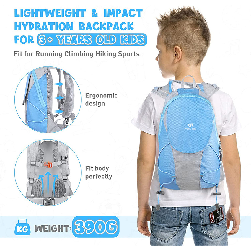 Hydration Pack for Kids Backpack with 1.5L Hydration Bladder Lightweight Insulated Water Pack for Festivals Raves Hiking Biking Hydration Bag