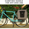 Bike Shopping Bag for Urban Commuter with Large Capacity, Handle and Reflective Spots Modern Stylish Design Bicycle Bag