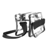 Clear Crossbody Messenger Shoulder Bag with Adjustable Strap, Concert Stadium Approved Clear Purse for Women