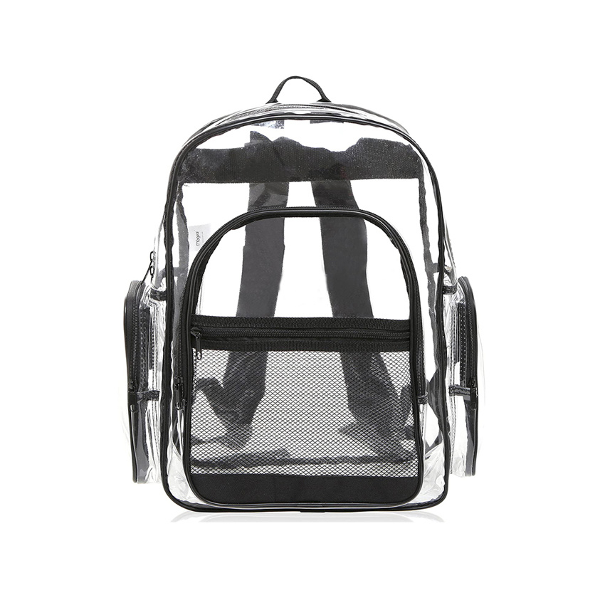 Clear School Backpack Outdoor Daypack School Bag Clear Rucksack with Adjustable Padded Straps