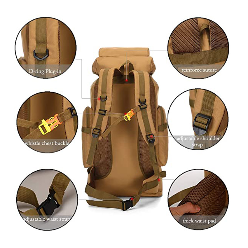 Wholesale Camping Hiking Backpack Outdoor Bag Waterproof Travel Luggage Bags