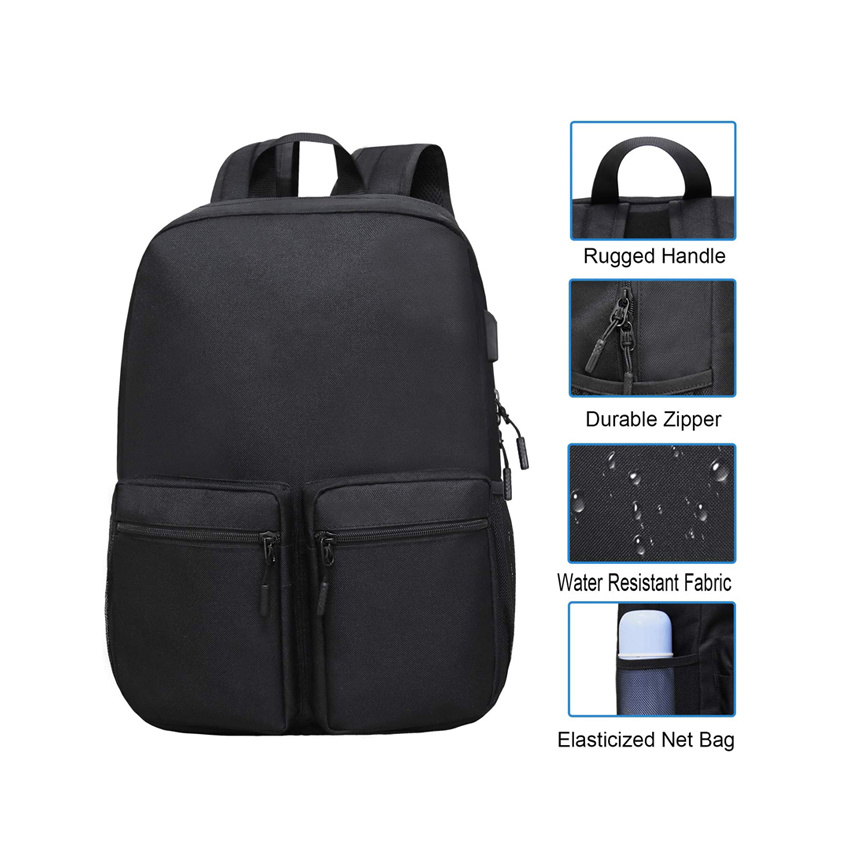 Laptop Backpack Slim Lightweight College School Bookbags Travel Backpack with USB Charging Port 